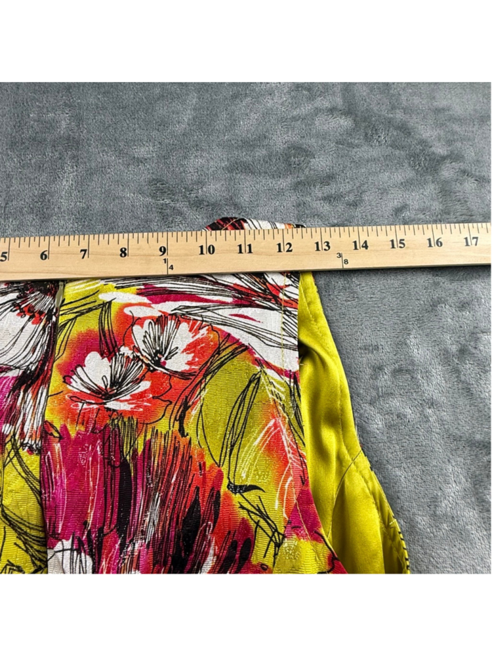 St John Dress 12 Silk Metallic Floral Sheath Luxury Resort Coastal Pink Yellow - Picture 16 of 16